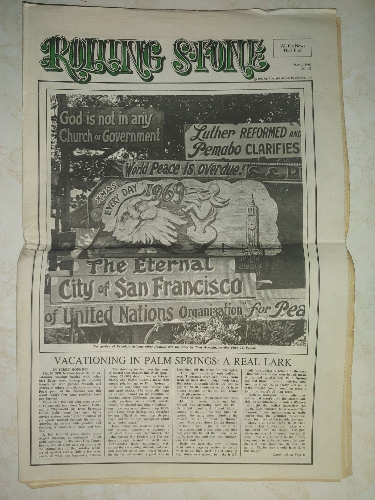 Rolling Stone Magazine May 13, 1969 Issue # 32 Steve Winwood