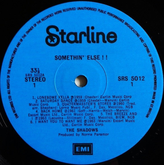 The Shadows : Somethin' Else!! (LP, Comp, RE)